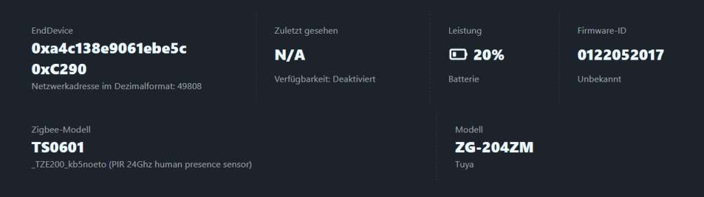 Tuya 3 in 1 Bewegungsmelder (ZG-204ZM)
